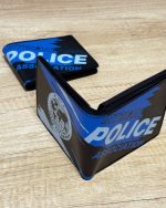 PORTOFEL DIN PIELE NATURALA – model IPA  DGR1 POLICE blue - fără insignă - imagine 5